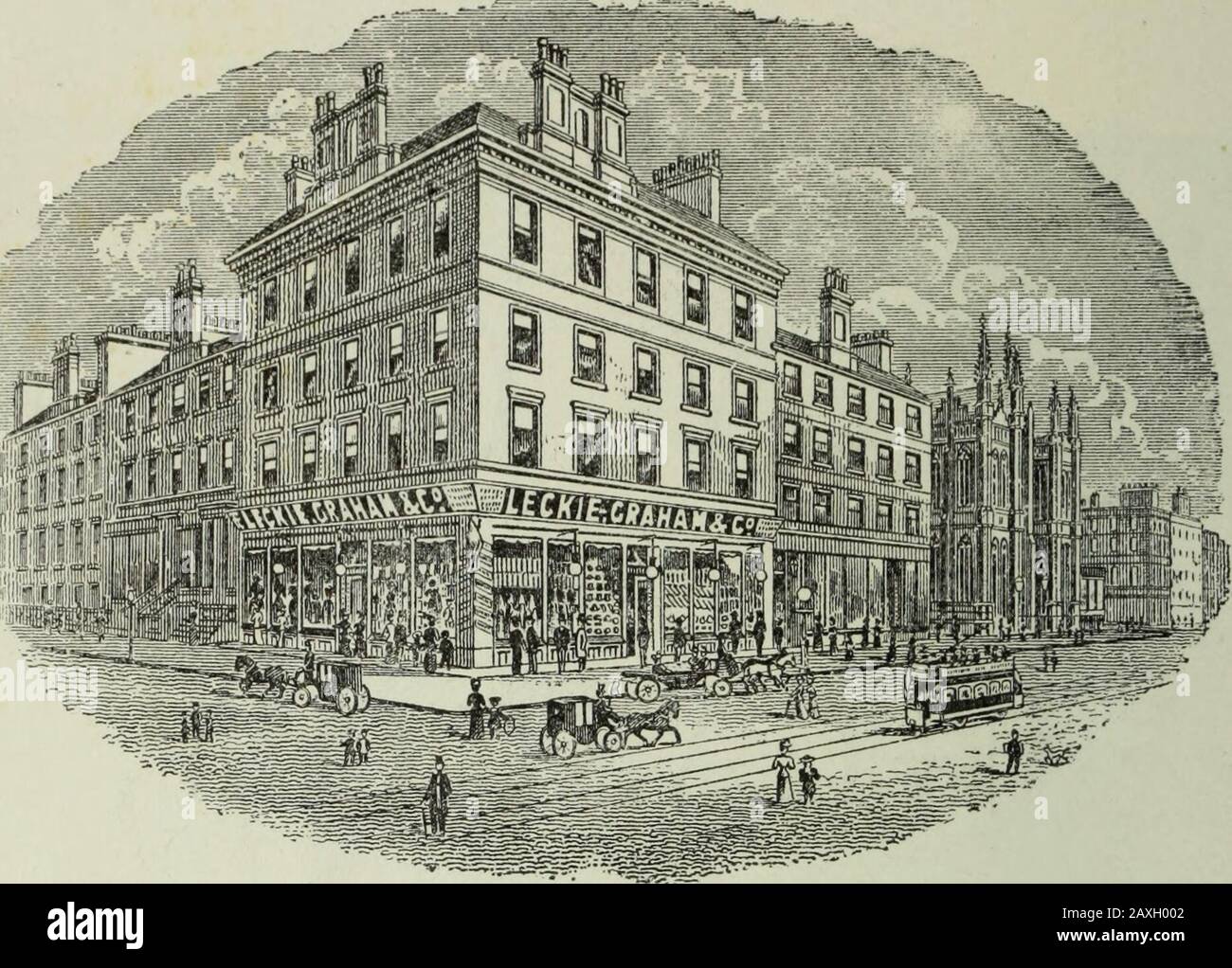 Adshead's handy guide to Glasgow with map, views, tramway routes and