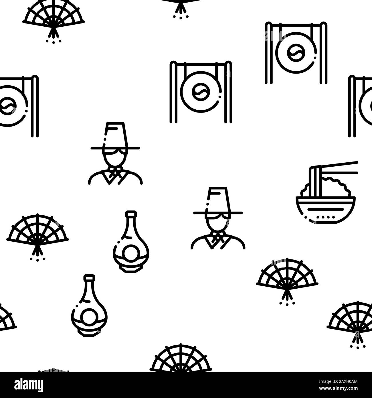 Korea Traditional Seamless Pattern Vector Stock Vector Image & Art - Alamy