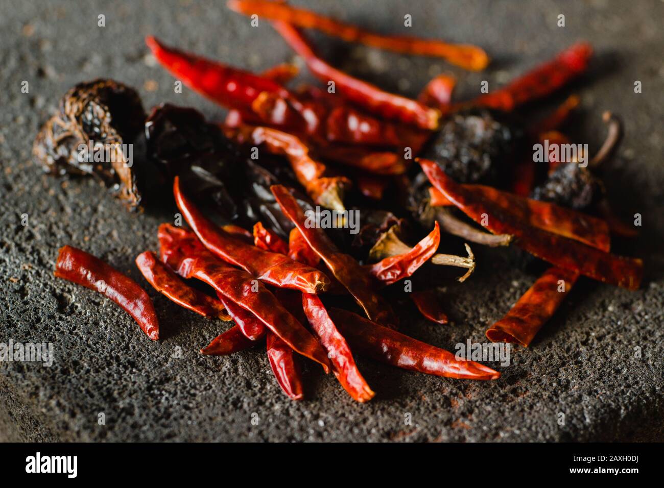 Dried chili pepper mexican, including varieties of chile ancho and