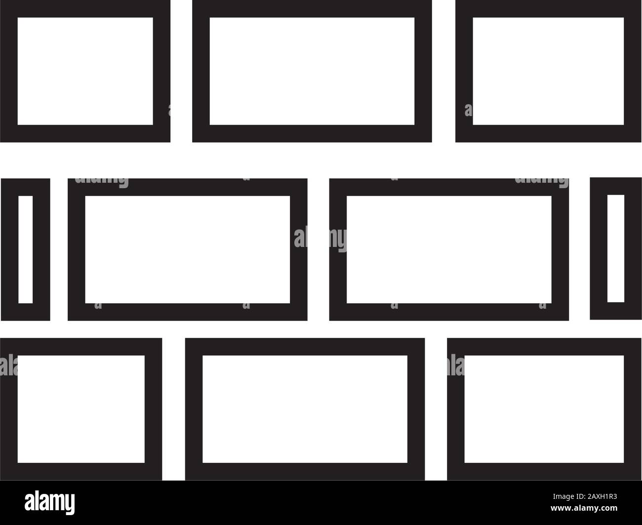 bricks wall construction isolated icon Stock Vector Image & Art - Alamy