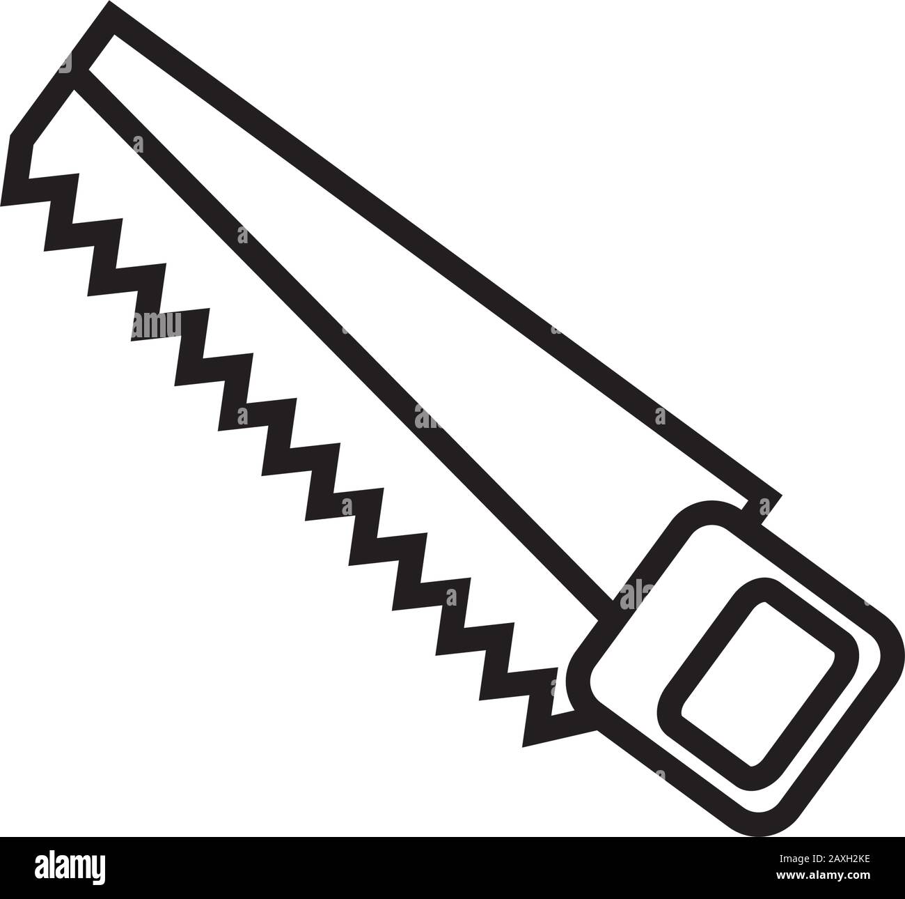 handsaw tool construction isolated icon Stock Vector