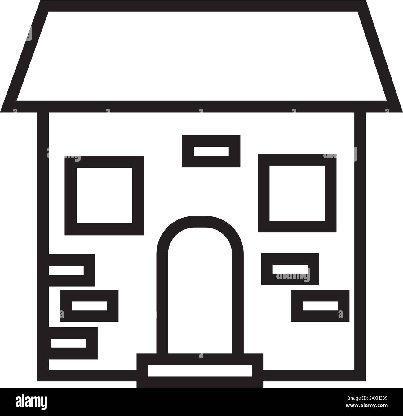 house front facade isolated icon Stock Vector Image & Art - Alamy