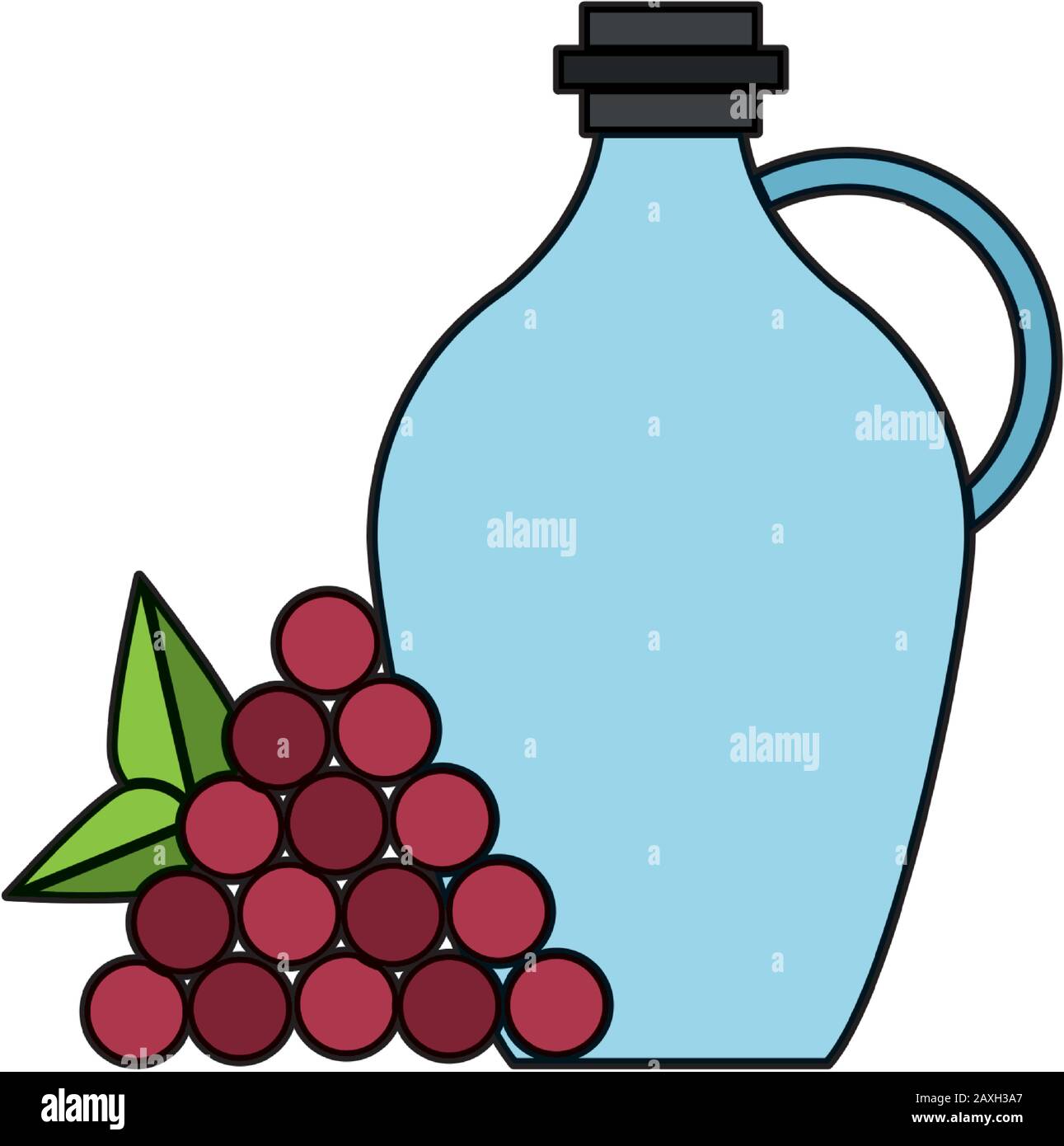 wine jar drink with grapes fruits Stock Vector Image & Art Alamy