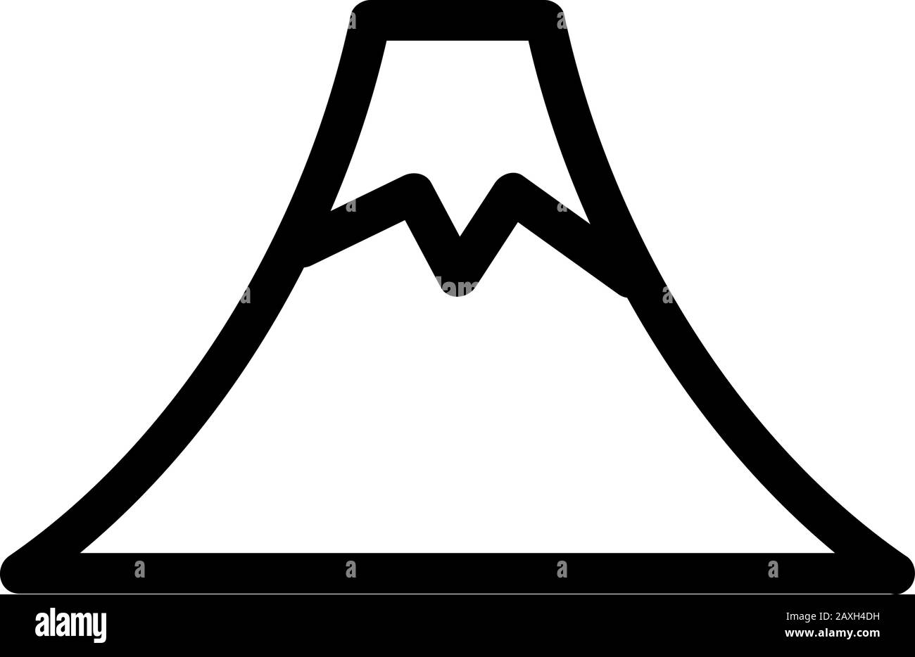 volcano icon vector. Isolated contour symbol illustration Stock Vector