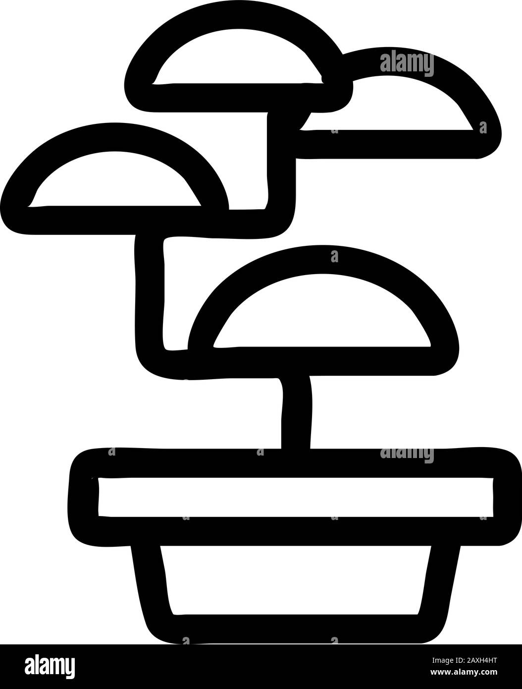 Plant pot icon vector. Isolated contour symbol illustration Stock Vector