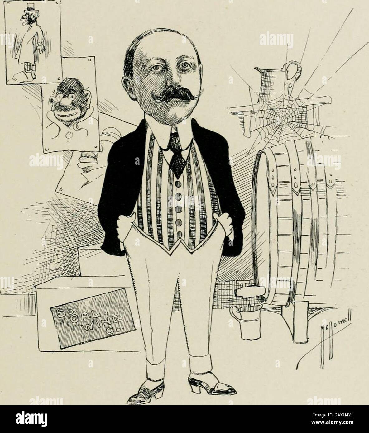 'As we see 'em,' a volume of cartoons and caricatures of Los Angeles citizens . WILLARD L. GOODWIN.Secretary City Ccjuiicil.. HUGO GOLDSCH.MIDT.Southern California Wine Co Stock Photo