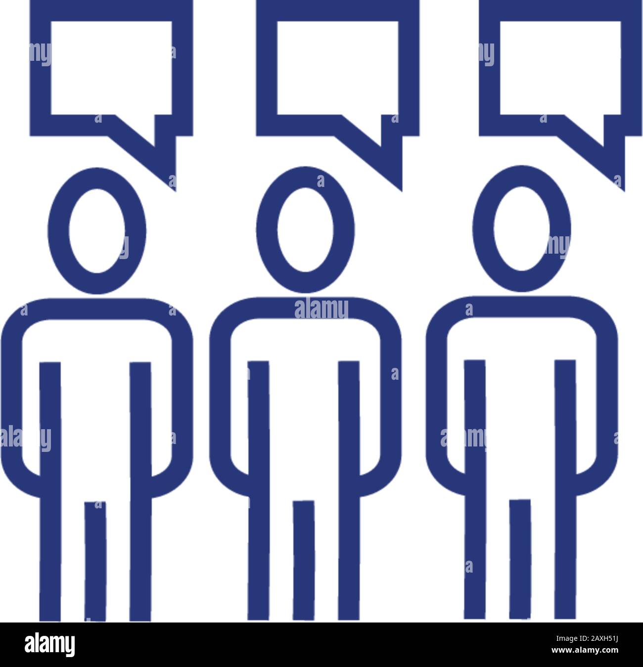 business people avatars with speech bubbles Stock Vector