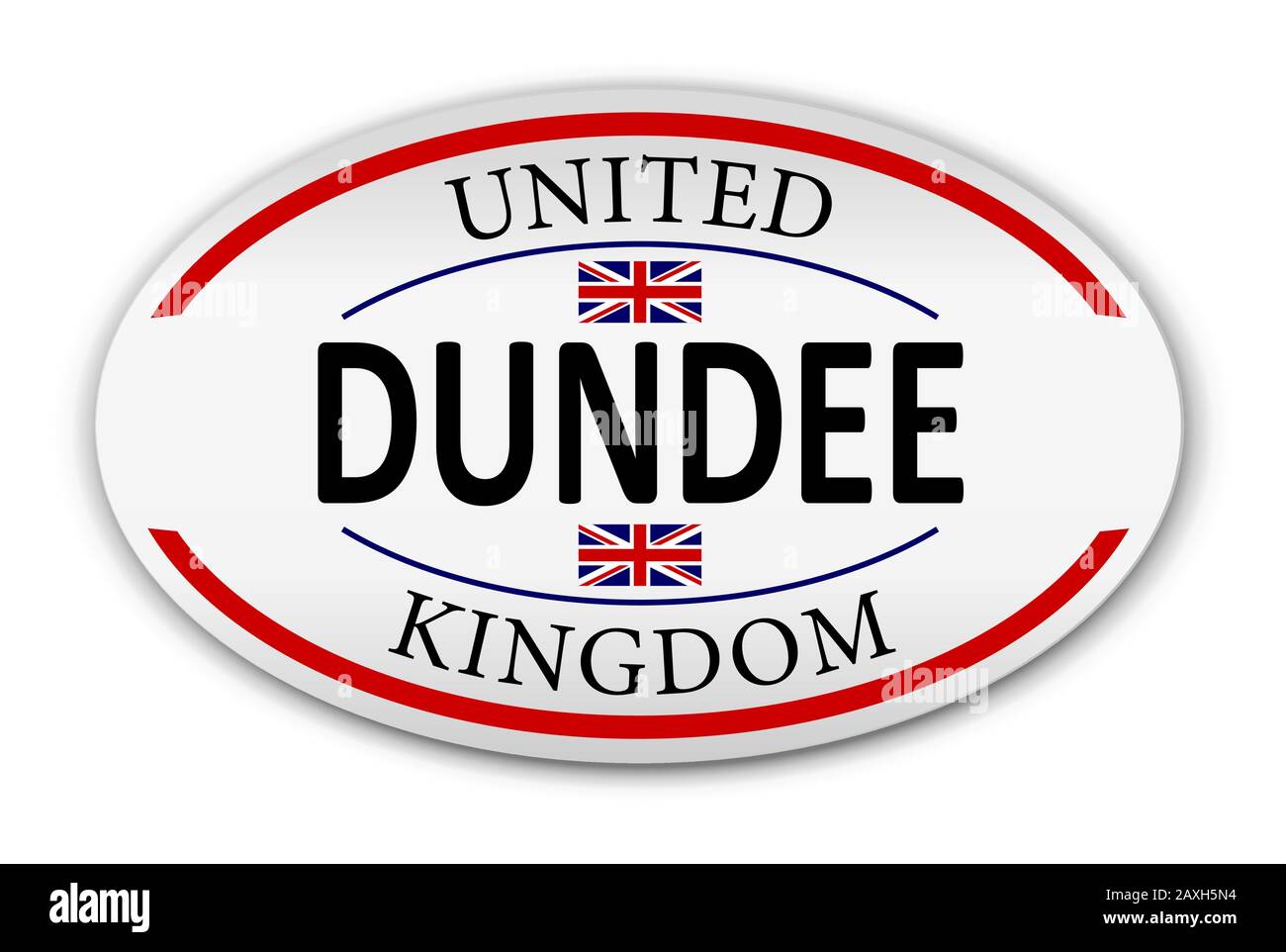 Dundee logo badge UK over a white background Stock Vector