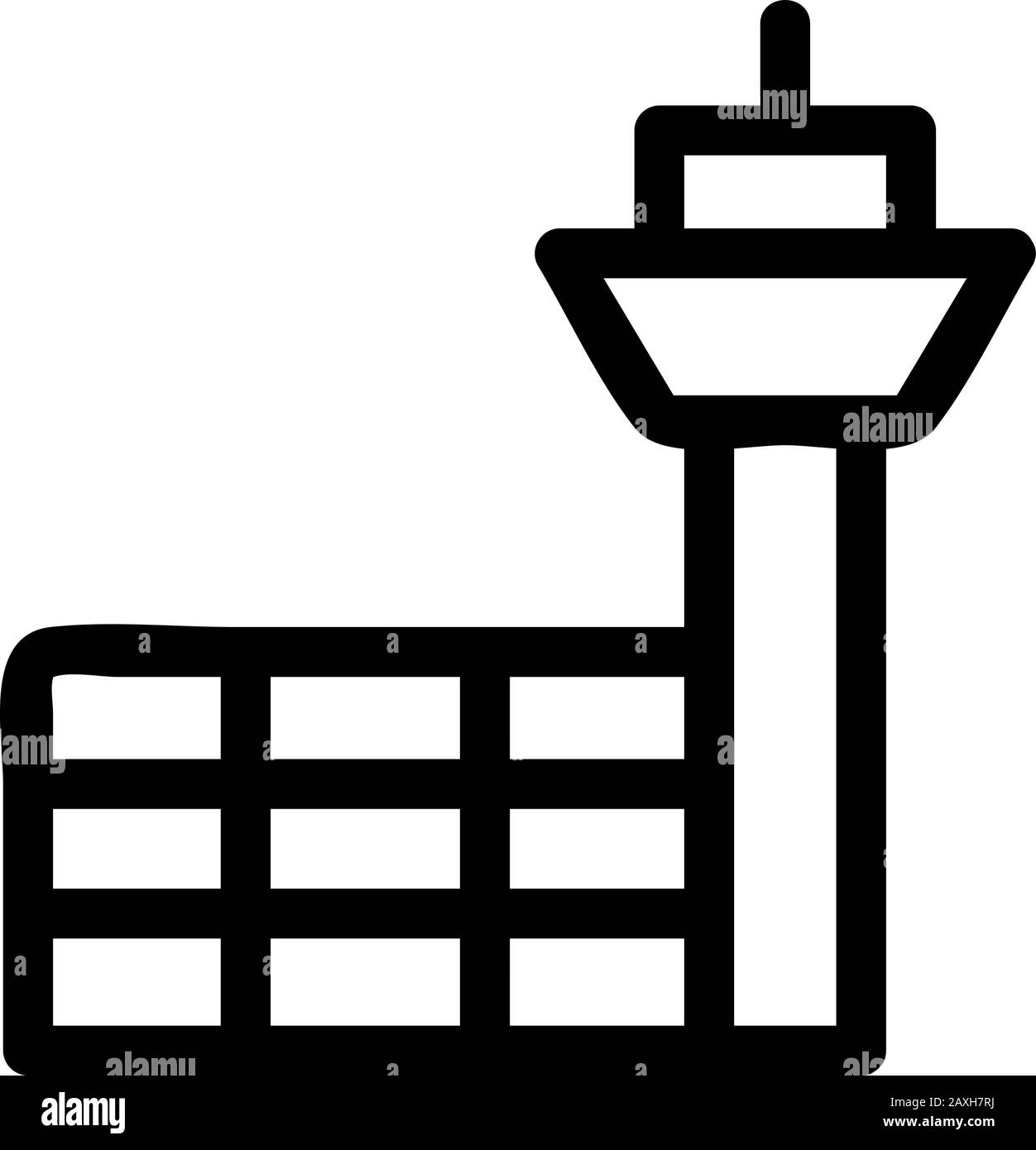 Airport icon vector. Isolated contour symbol illustration Stock Vector ...