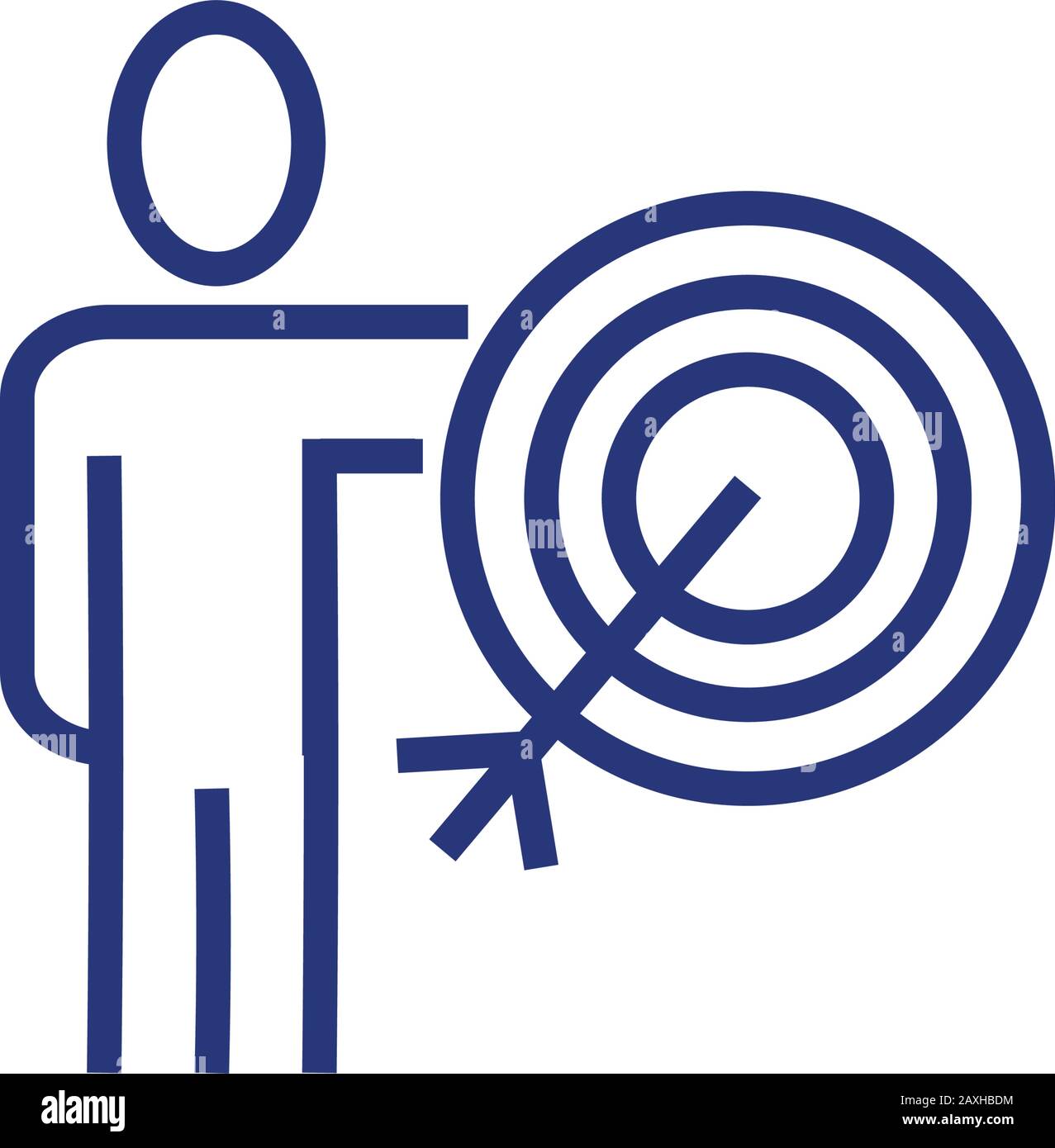 avatar business person with target arrow Stock Vector Image & Art - Alamy