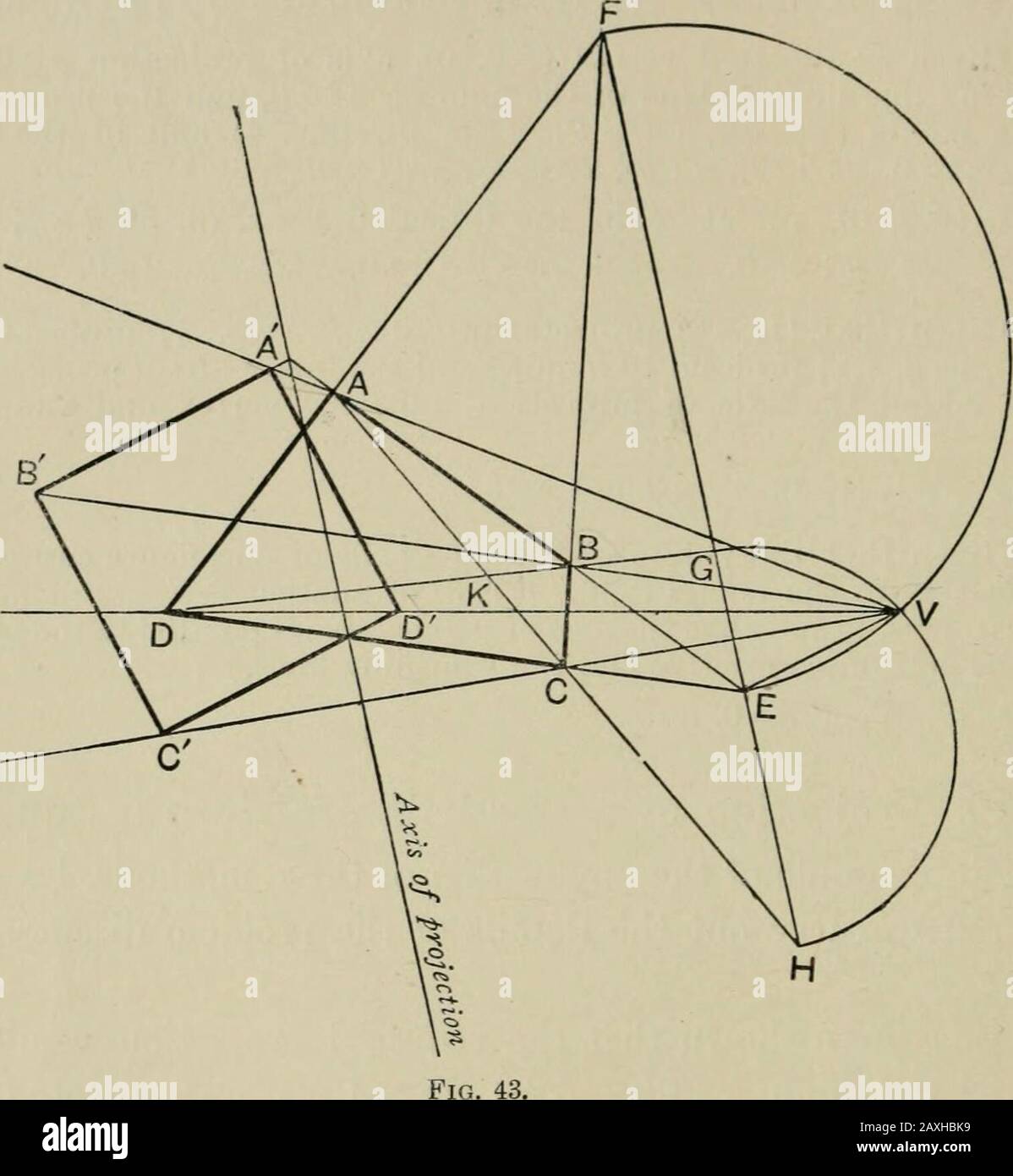 A first course in projective geometry . ^ on the pro-jection of AB ...