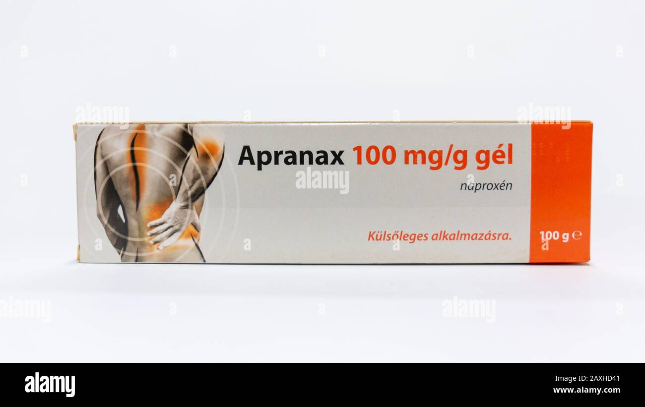 Nagybajcs, Hungary 09.18.2019 Apranax anti-inflammatory gel Stock Photo