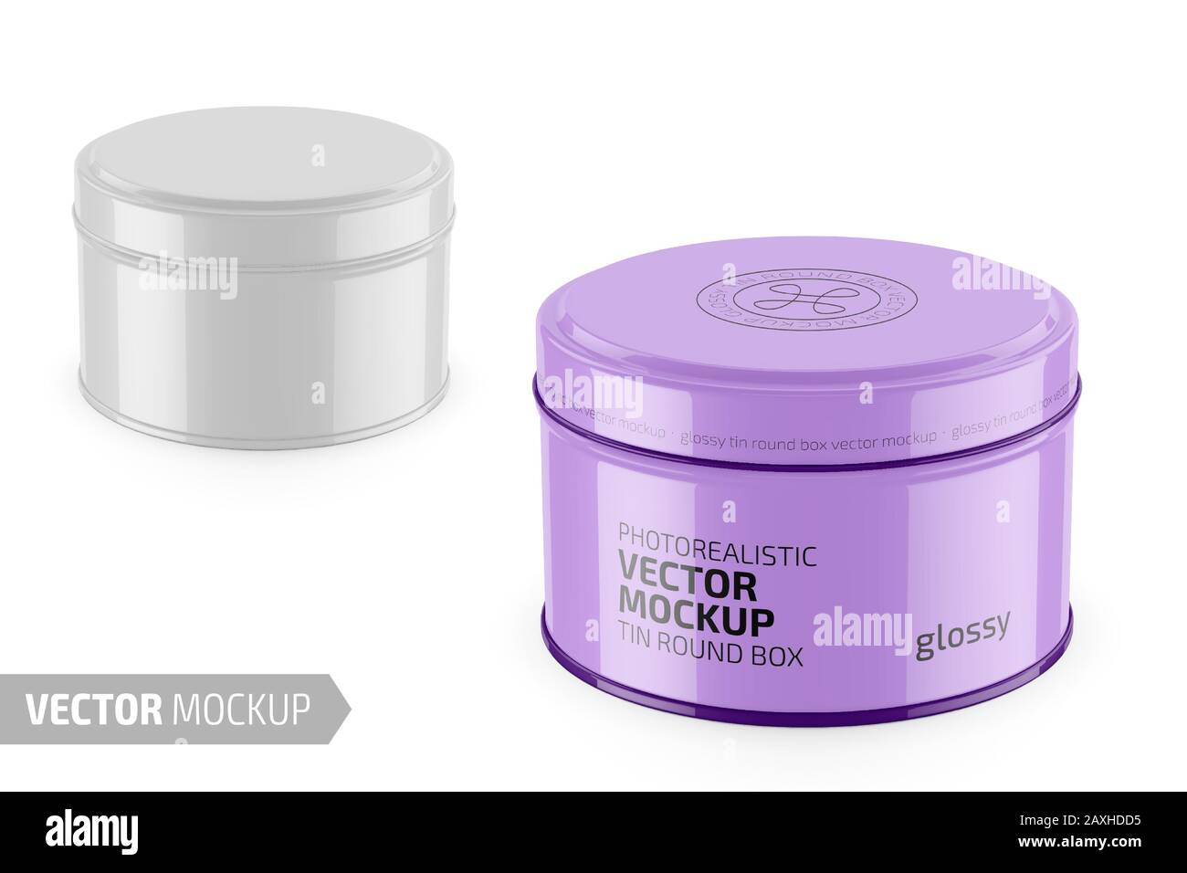 Download Round Glossy Tin Round Box Template Stock Vector Image Art Alamy