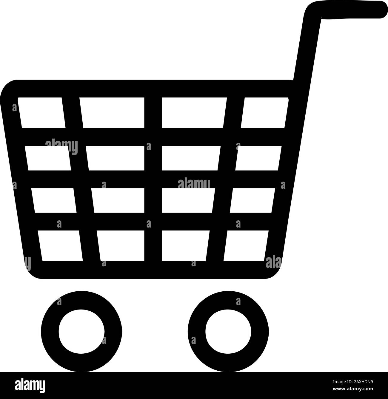 Basket wheel icon vector. Isolated contour symbol illustration Stock ...