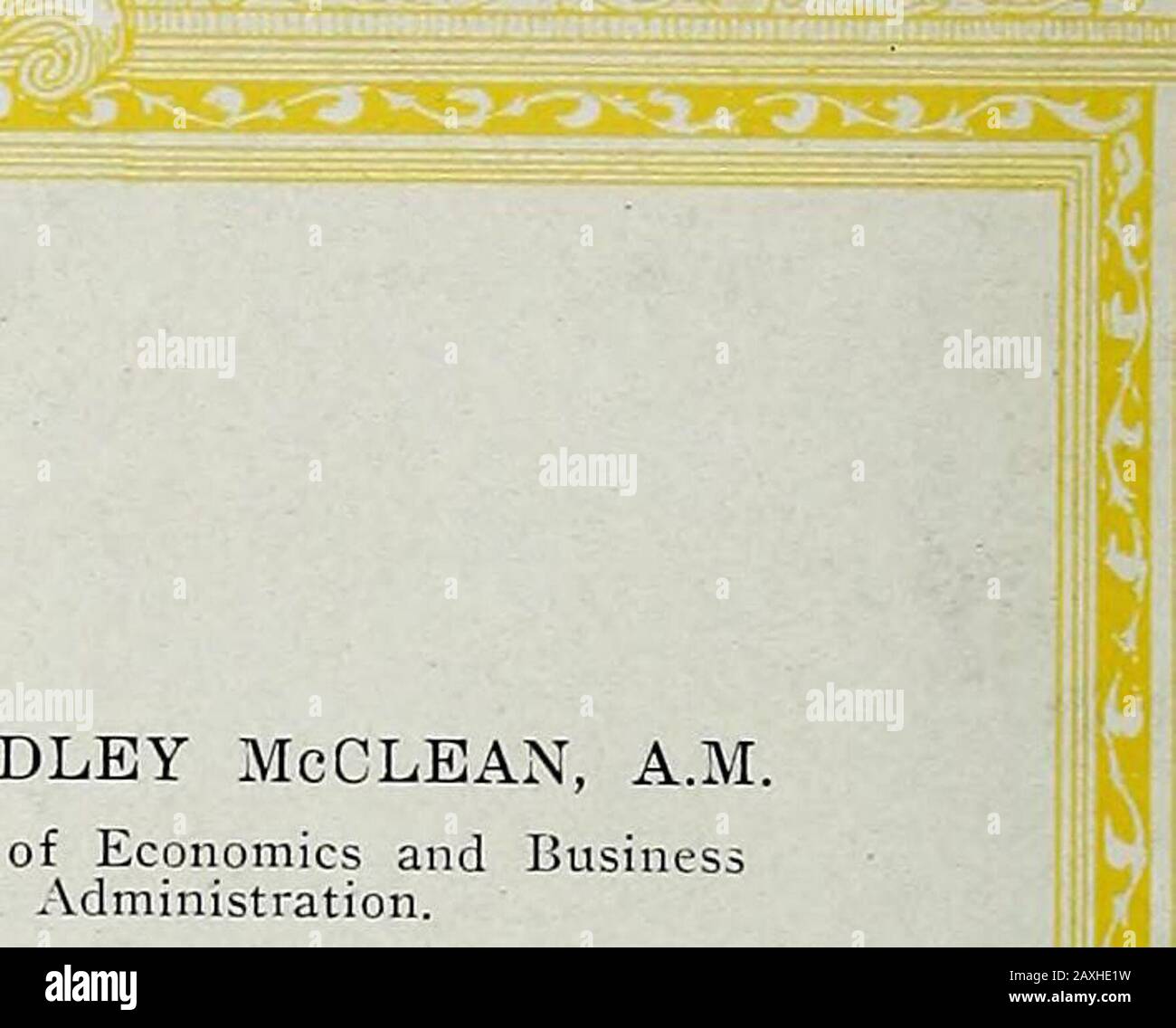 The Kaldron . LEE DUDLEY McCLEAN, A.M. Professor of Economics and BusinessAdministration. A.B., Culver-Stockton College, 1909; Teach-er of History and Government, East St. LouisHigh School, 1910-11; Graduate Student atYale, 1911-13; A.M., Yale, 1912; Instructor inEconomics and Sociology at Bowdoin College,1913-14; Assistant Professor at Bowdoin Col-lege, 1914-20; Member of the American So-ciological Society; Member, American Eco-nomic Association; present position, 1920. What a deal of business doth a man mis-spend the better part of liis life in.—B.Johnson. IRWIN ROSS BEILER,* r A Ph.D. Profe Stock Photo