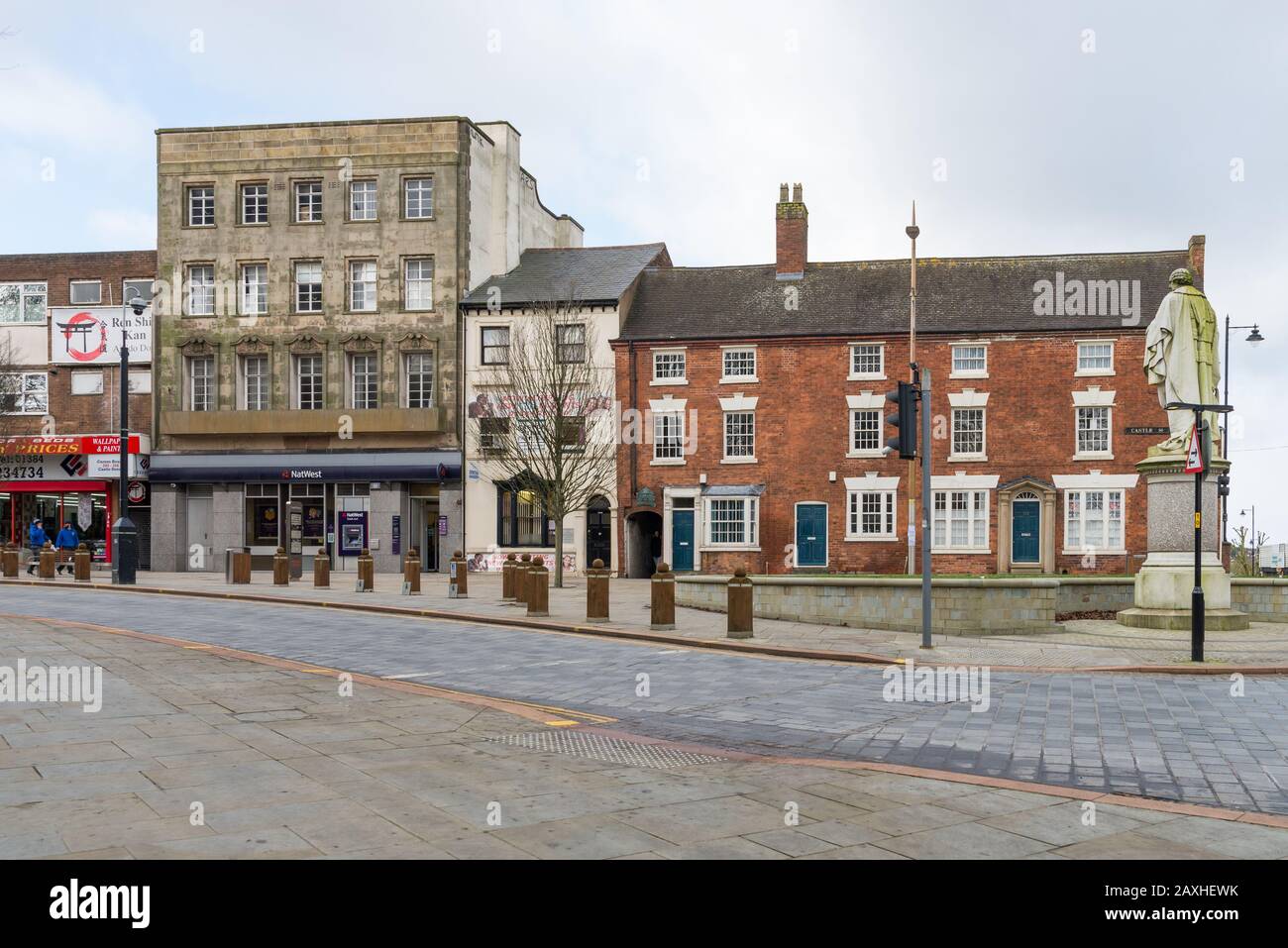 View along Castle Street in Dudley, West Midlands, UK Stock Photo Alamy