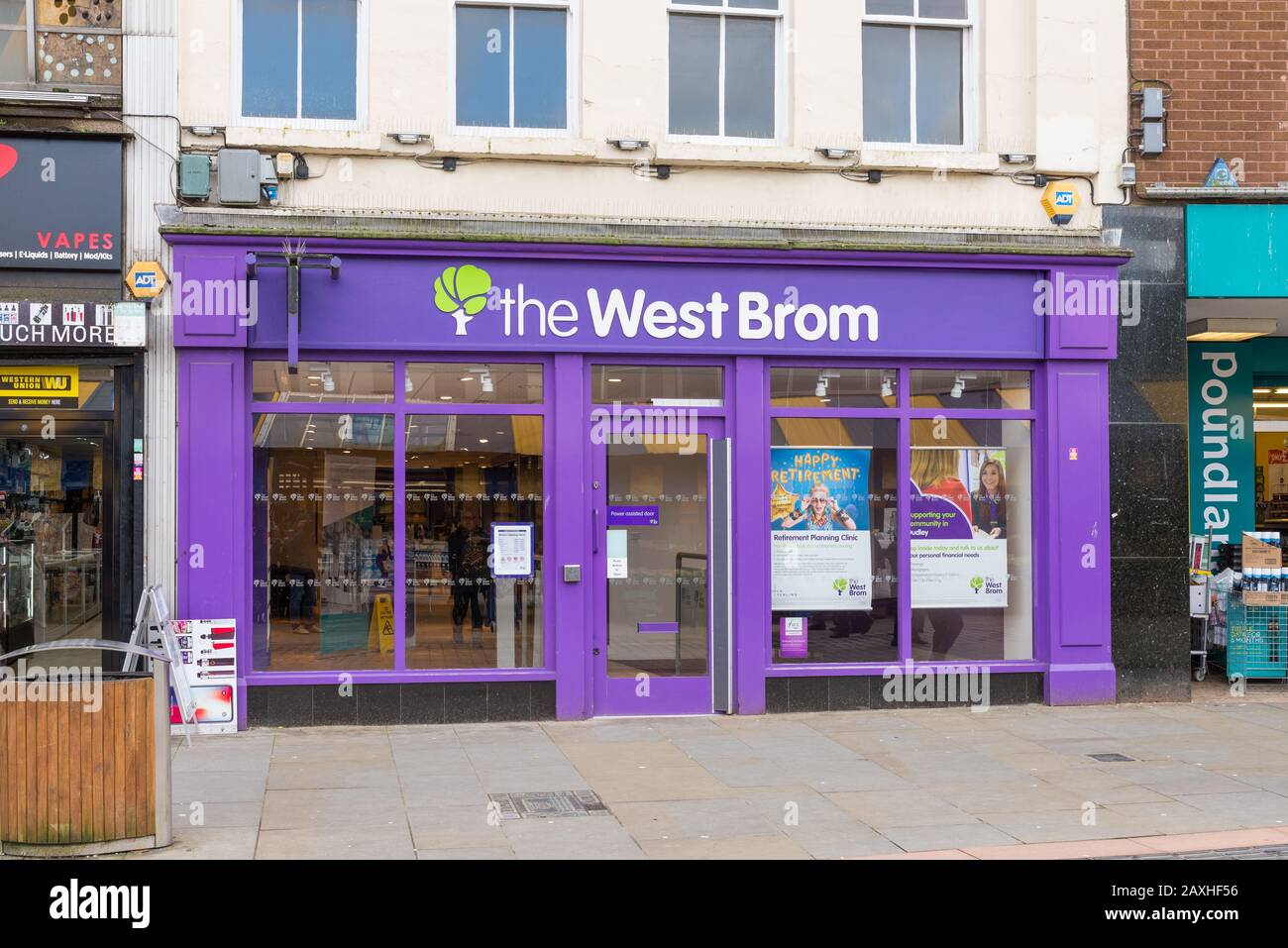 The West Brom, West Bromwich Building Society branch in Dudley High Street, West Midlands, UK Stock Photo