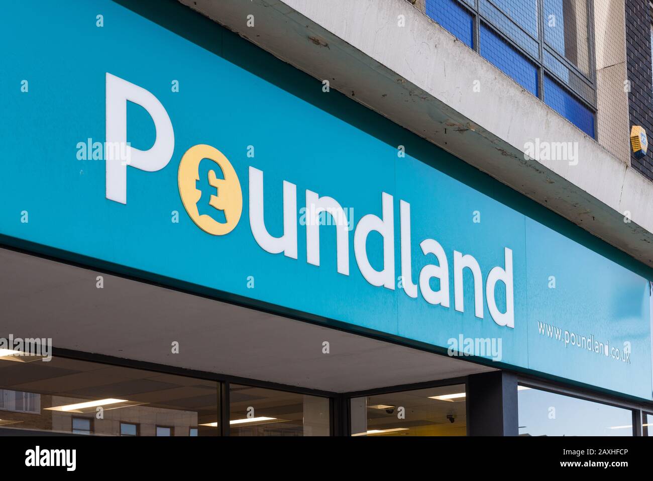 Poundland discount shop in Dudley, West Midlands Stock Photo