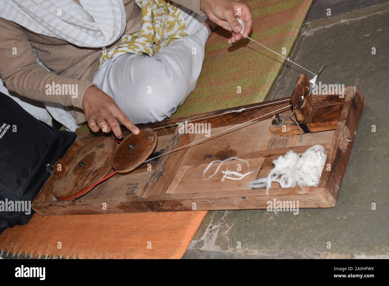 Charkha or Spinning Wheel at Sabarmati Ashram also known as Gandhi