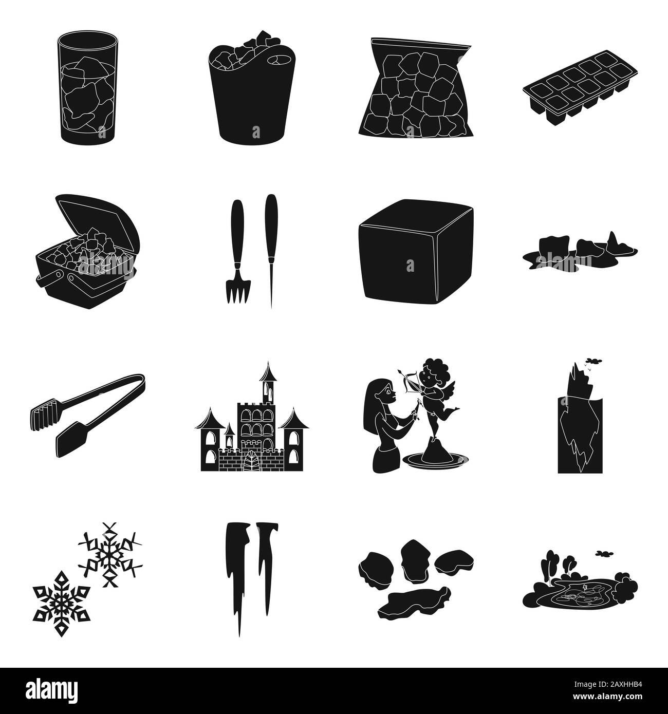 Vector design of cold and transparent icon. Collection of cold and ...