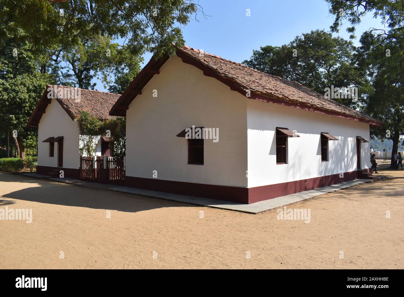 Mahatma Gandhi’s house at Sabarmati Ashram also known as Gandhi Ashram, Ahmedabad, Gujarat, India Stock Photo