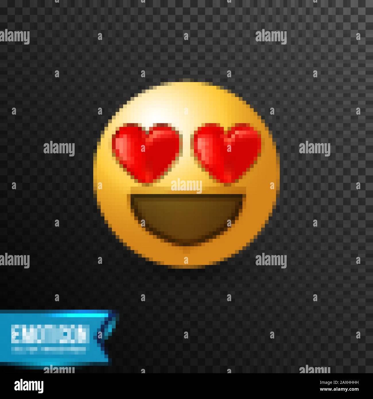 Cute feeling in love emoticon icon vector illustration, isolated ...