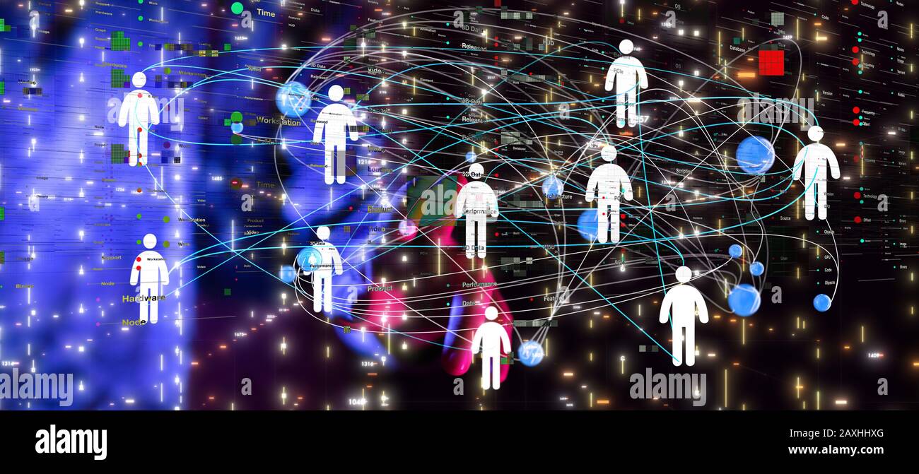 Showing a virtual projection of social media communication