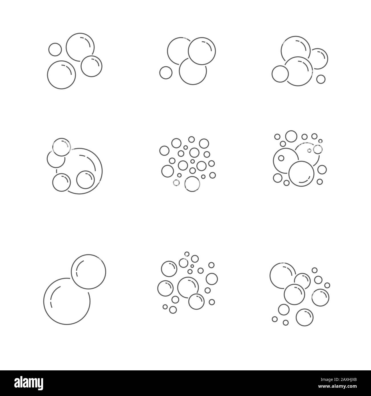 Bubble Icons Collection. Vector icons set. Vector illustration. EPS 10 Stock Vector