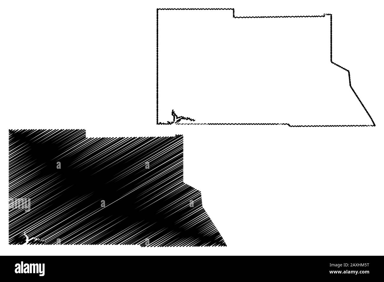 Archuleta County, Colorado (U.S. county, United States of America,USA, U.S., US) map vector illustration, scribble sketch Archuleta map Stock Vector