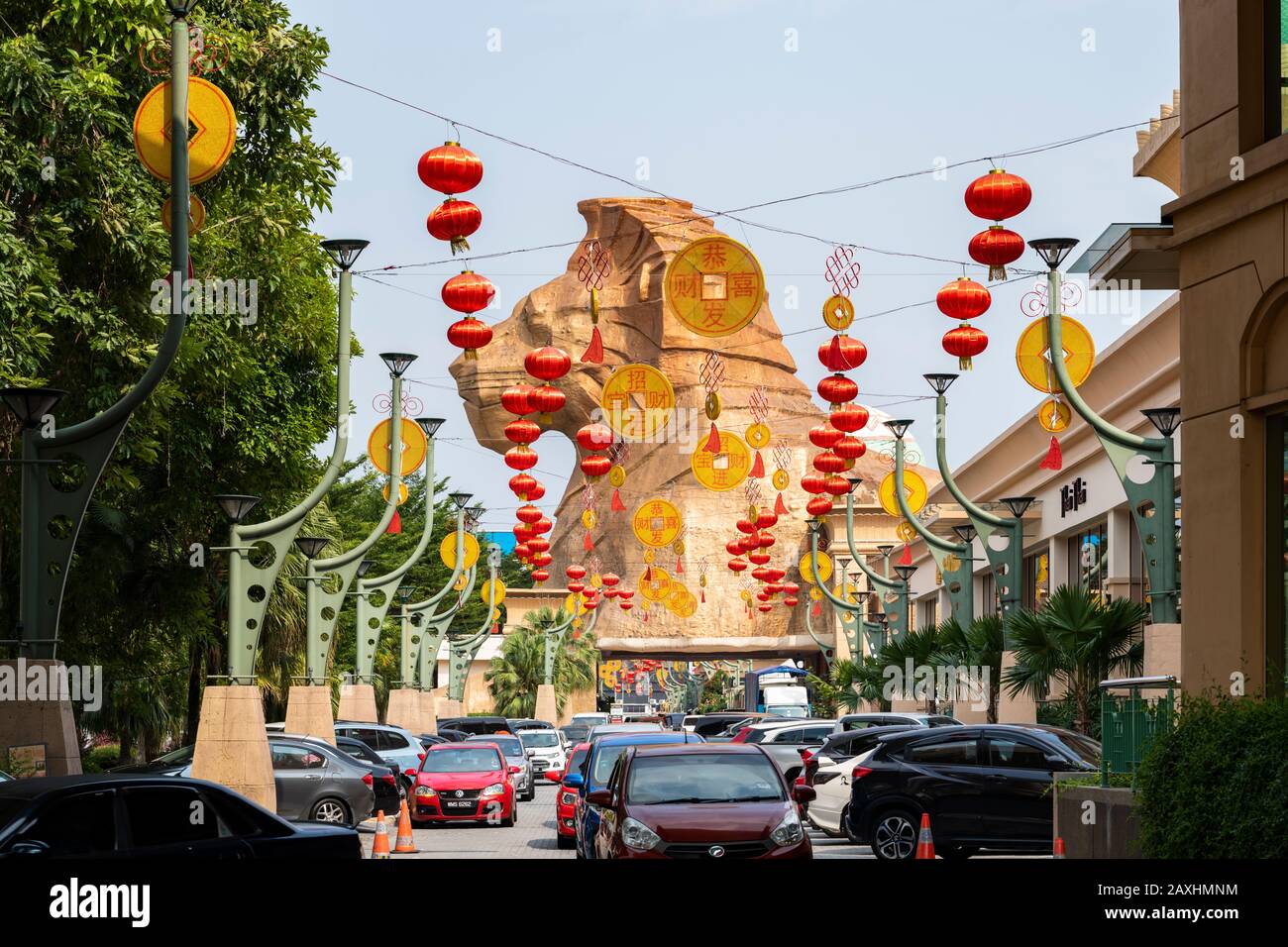 Egyptian-style Sunway Pyramid shopping center in Sunway, Selangor, Malaysia. Stock Photo