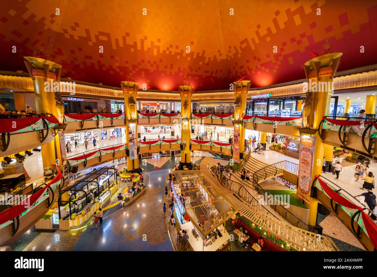 Egyptian-style Sunway Pyramid shopping center in Sunway, Selangor, Malaysia. Stock Photo