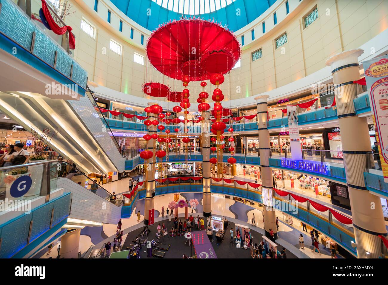 Egyptian-style Sunway Pyramid shopping center in Sunway, Selangor, Malaysia. Stock Photo