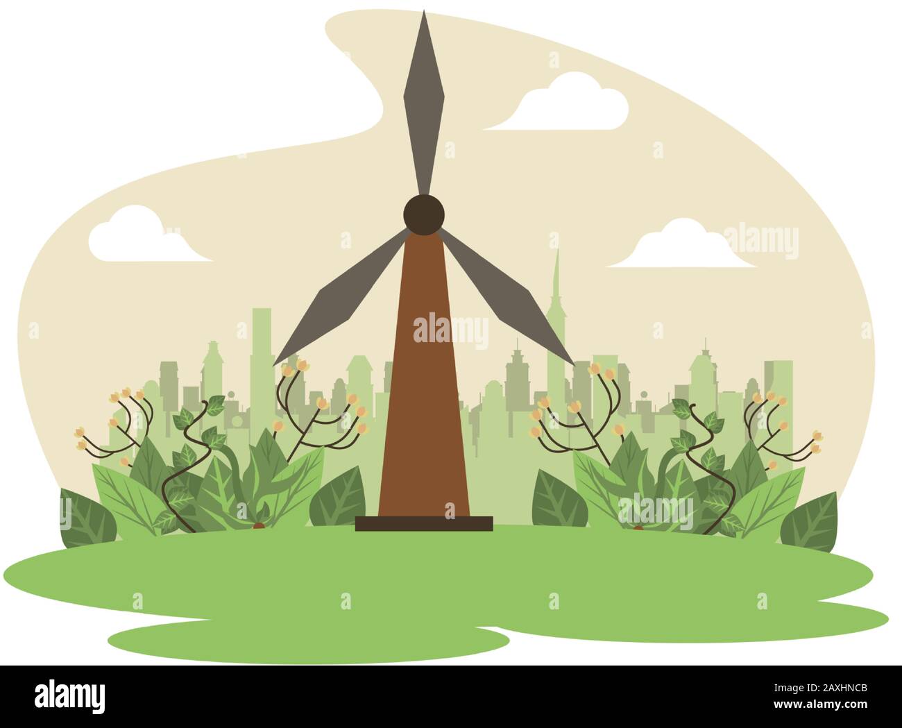 wind power turbine alternative energy Stock Vector Image & Art - Alamy