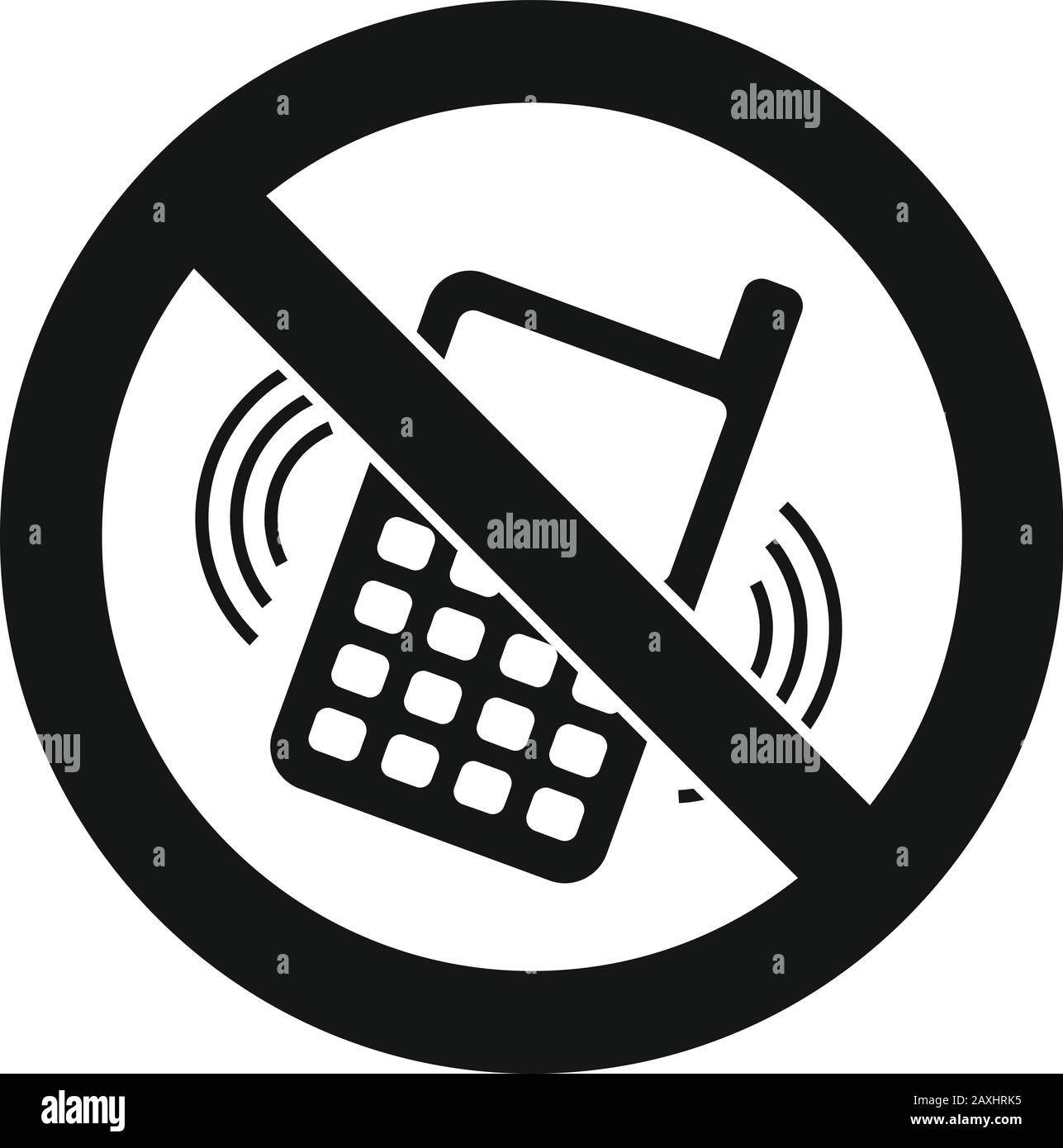 No smartphone ringing icon. Simple illustration of no smartphone ...