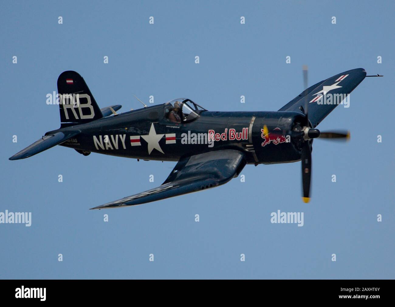 Red Bull Chance Vought F4U-4 Corsair Stock Photo - Alamy