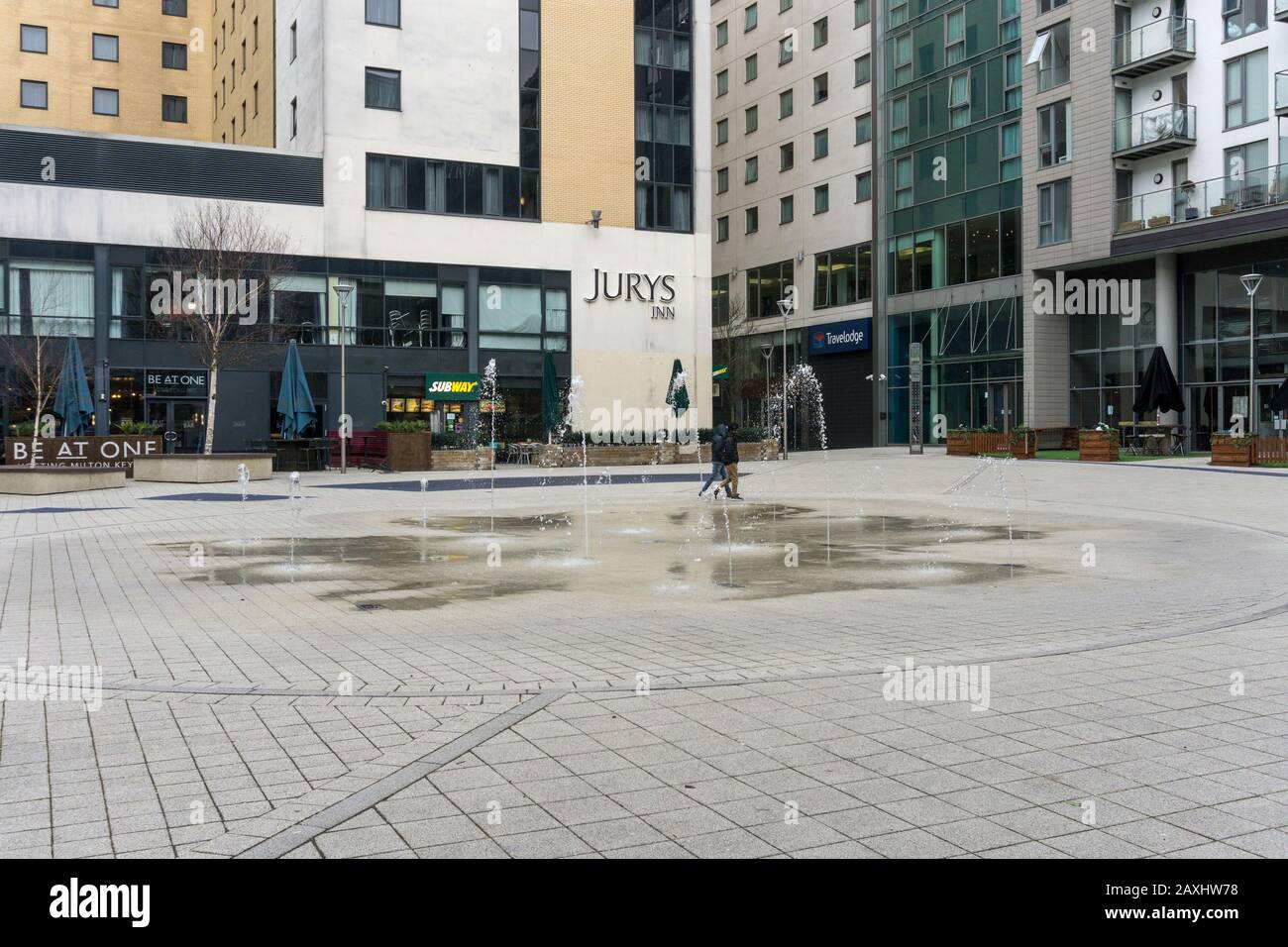 The Hub, Milton Keynes, a modern development of flats, offices and