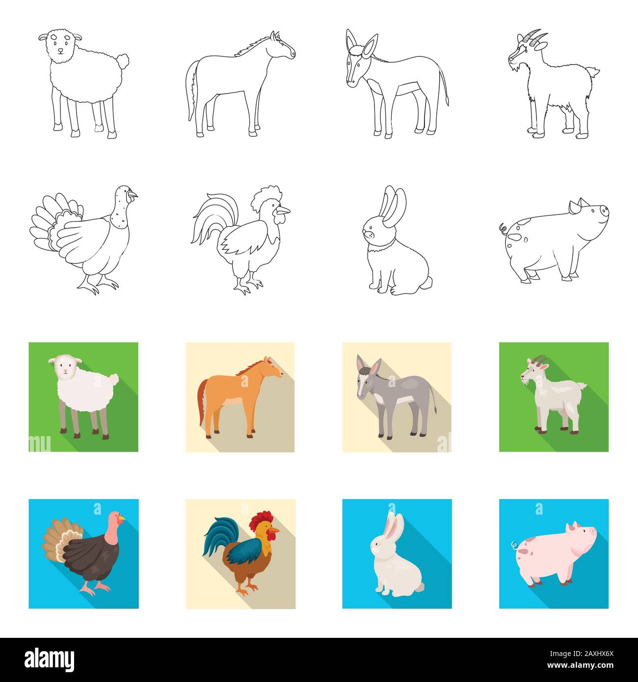 Vector illustration of breeding and kitchen logo. Set of breeding and ...