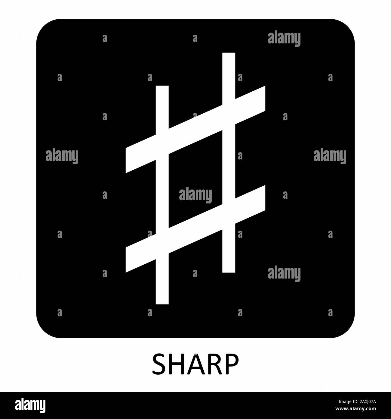 Sharp music sign Stock Vector