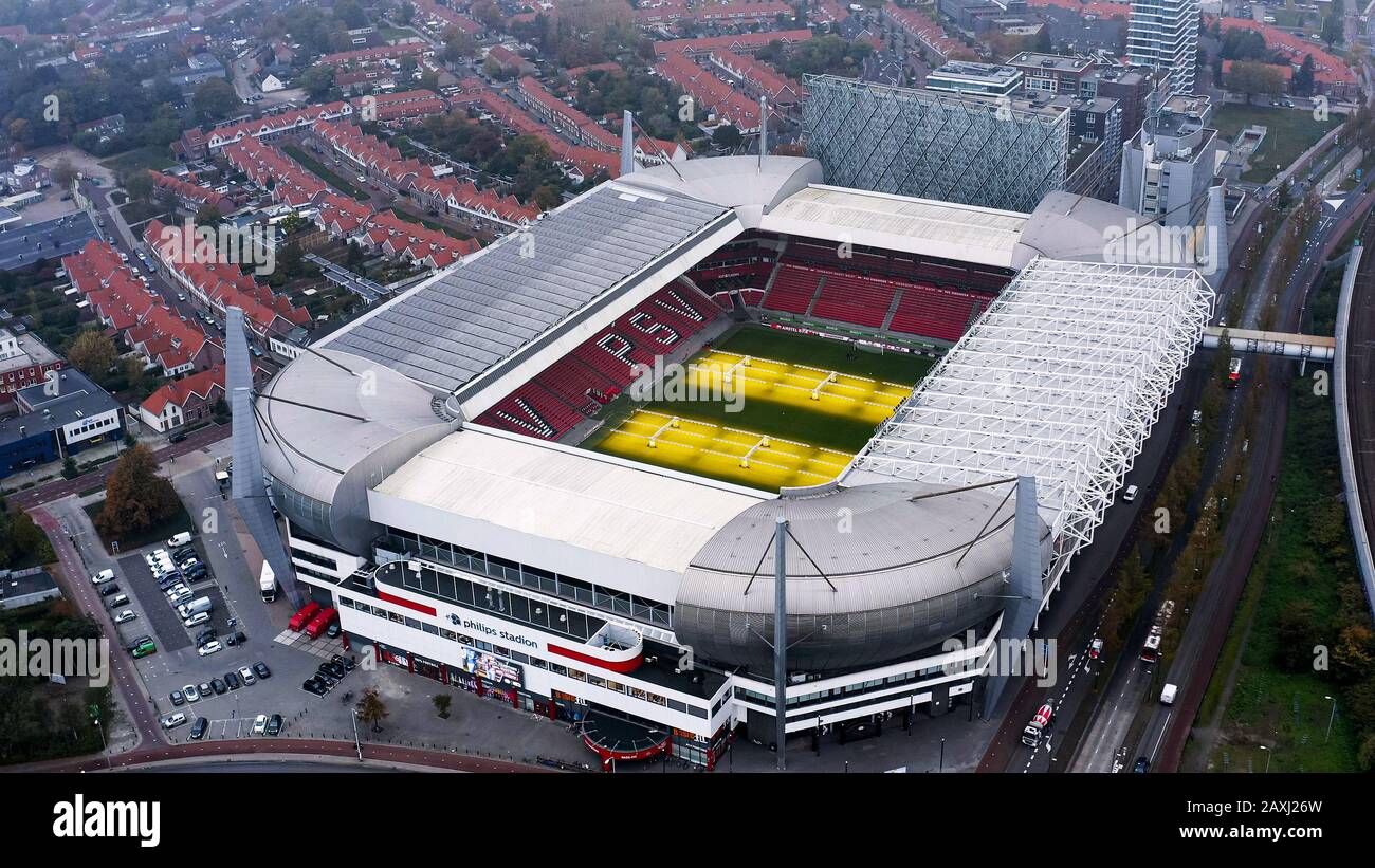 Philips Stadium is a football stadium in Eindhoven, Netherlands, and it is the home of PSV, also known as PSV Eindhoven in Dutch Eredivisie league Stock Photo