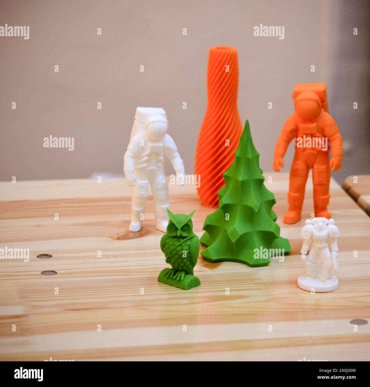 The models printed on a 3d printer. Progressive modern additive ...