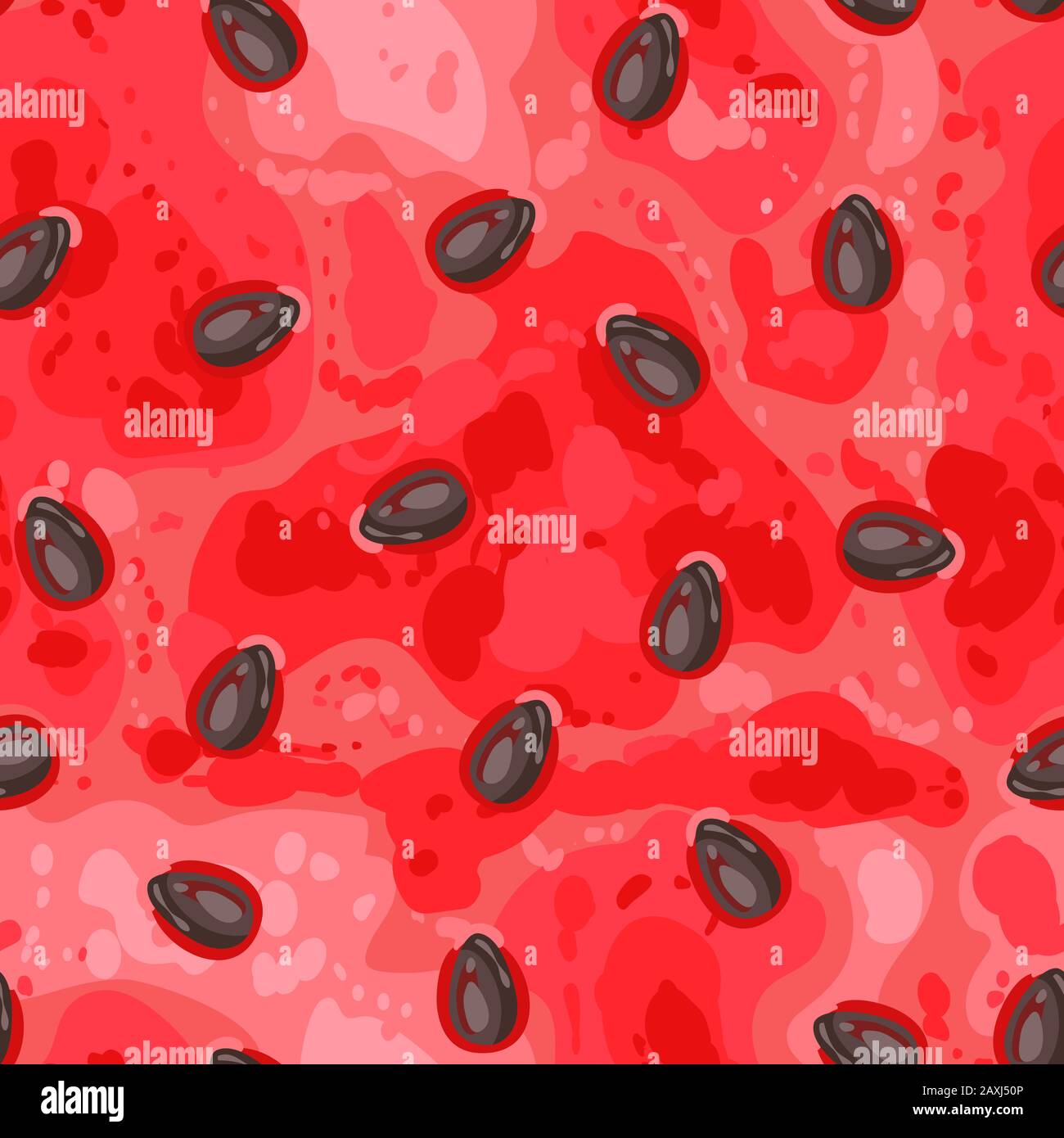 Seamless pattern of slice ripe watermelon with seeds Stock Vector Image ...
