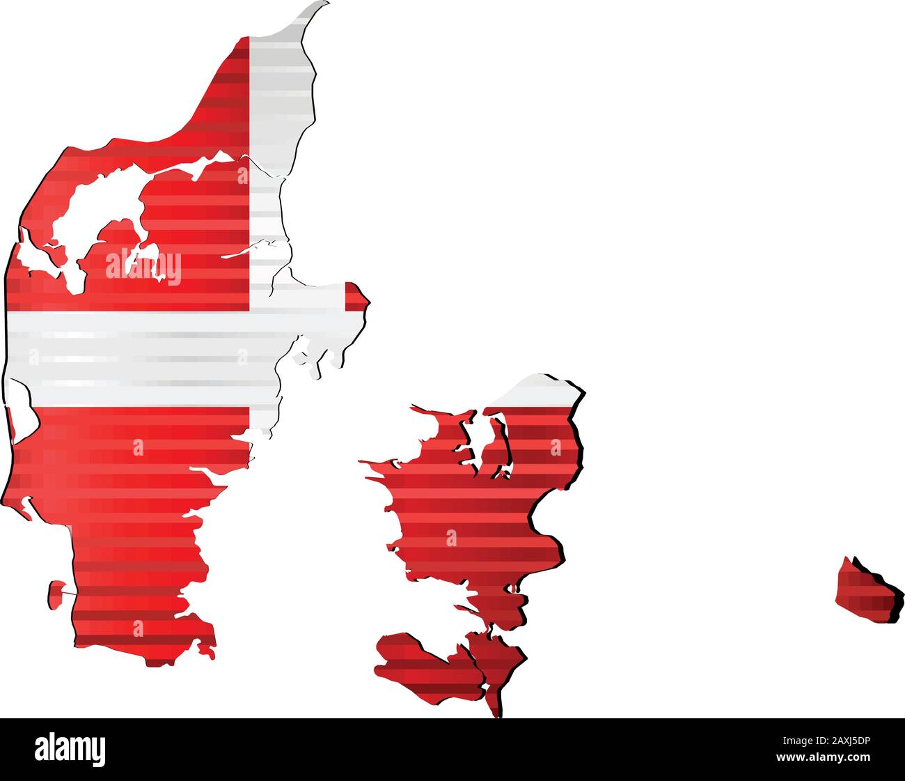 Shiny Grunge map of the Denmark - Illustration, Three Dimensional Map ...