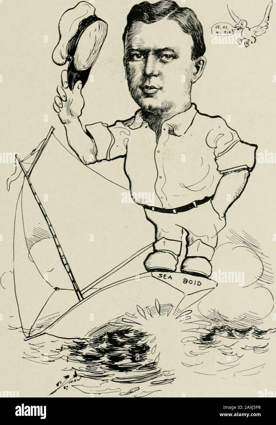 'As we see 'em,' a volume of cartoons and caricatures of Los Angeles citizens . F. B. ELBERSON,President Meek Baking Co.. EVAN G. EVAXS,President Hollywood Candy Co., Vice-Commodore South Coast Yacht Club. Stock Photo