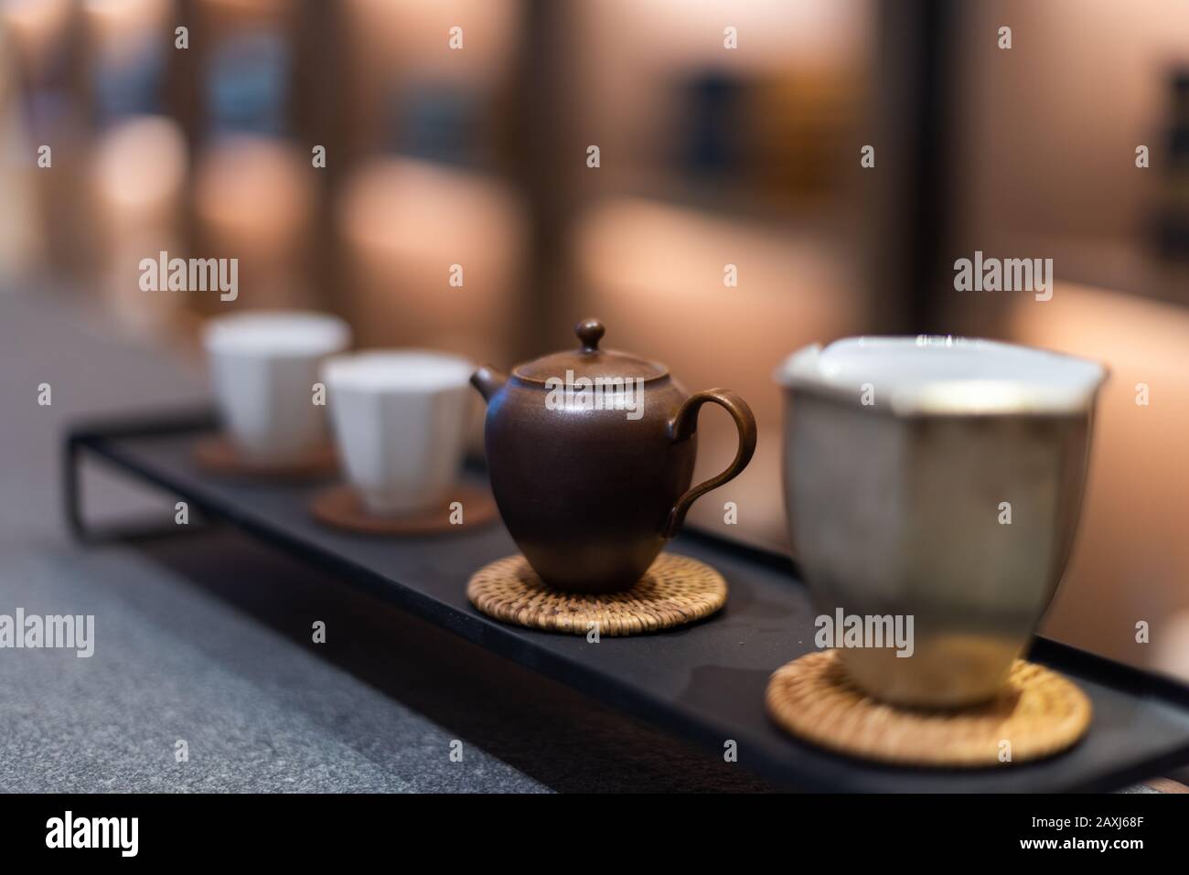 Traditional Chinese tea Set up Stock Photo