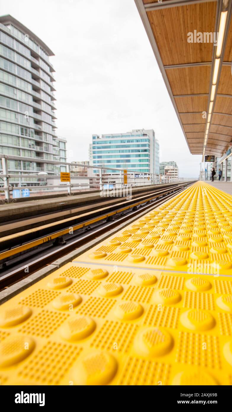 Skytrain station in Vancouver, BC, Canada Stock Photo