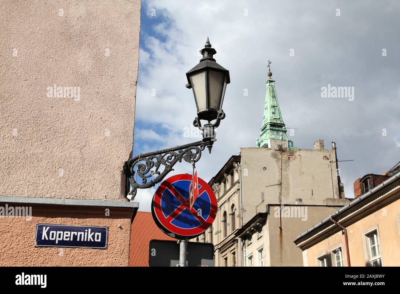 Old town detail in Torun, Poland. Kopernika street Stock Photo Alamy