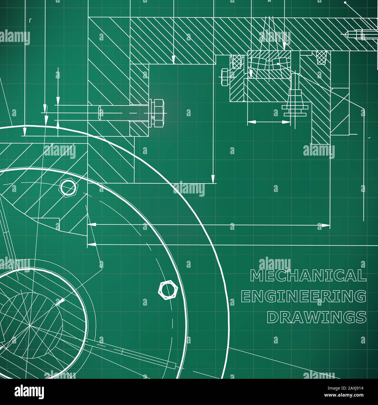 Backgrounds of engineering subjects. Technical illustration. Light ...