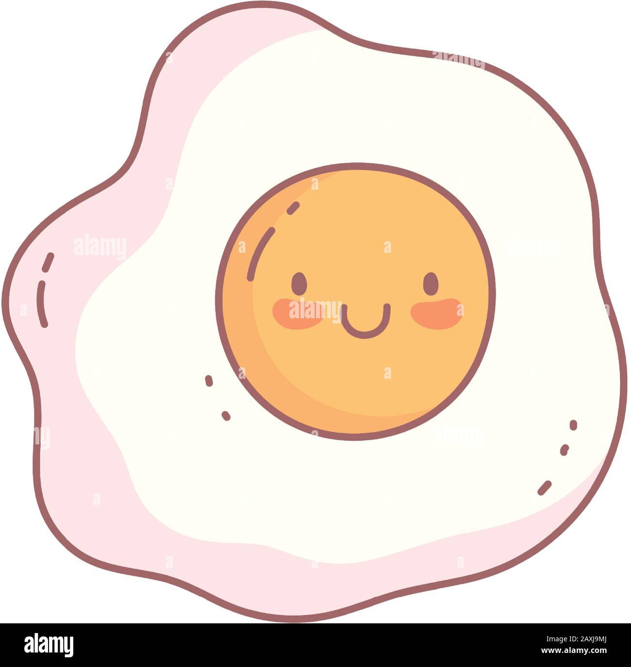 fried egg breakfast menu restaurant cartoon food cute vector illustration  Stock Vector Image & Art - Alamy