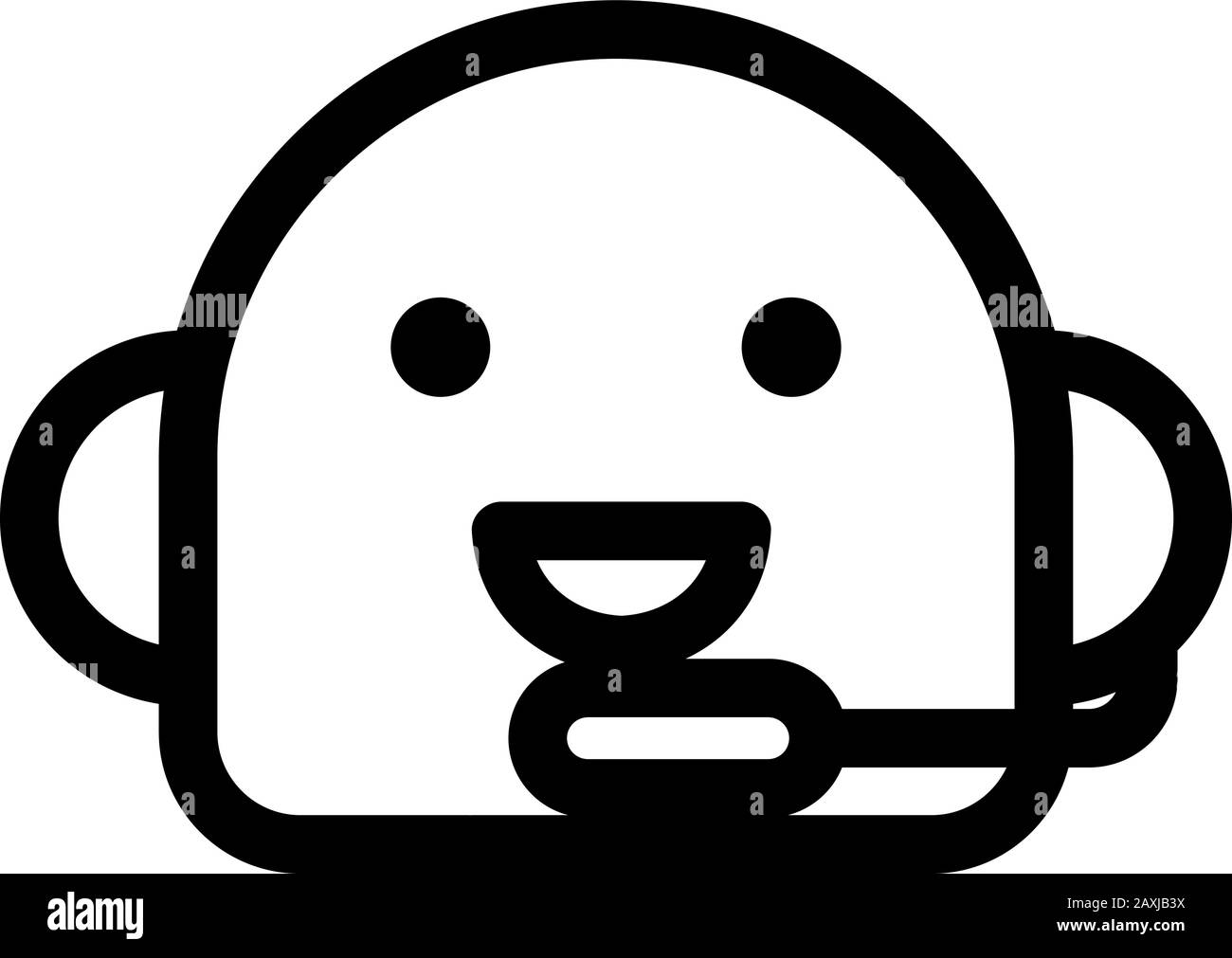 Chat Bot Icon Vector Isolated Contour Symbol Illustration Stock Vector