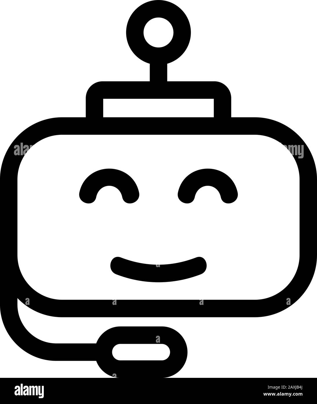 Chat bot icon vector. Isolated contour symbol illustration Stock Vector ...